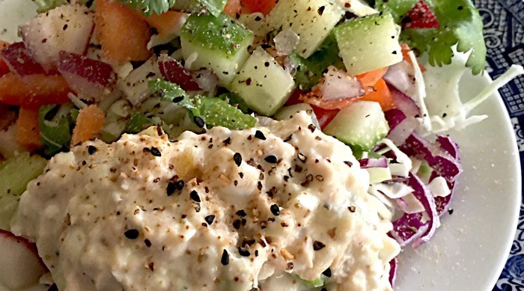 Creamy Tuna Salad is healthy and mayo free