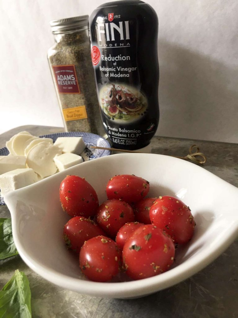 fini balsamic reduction marinated tomatoes
