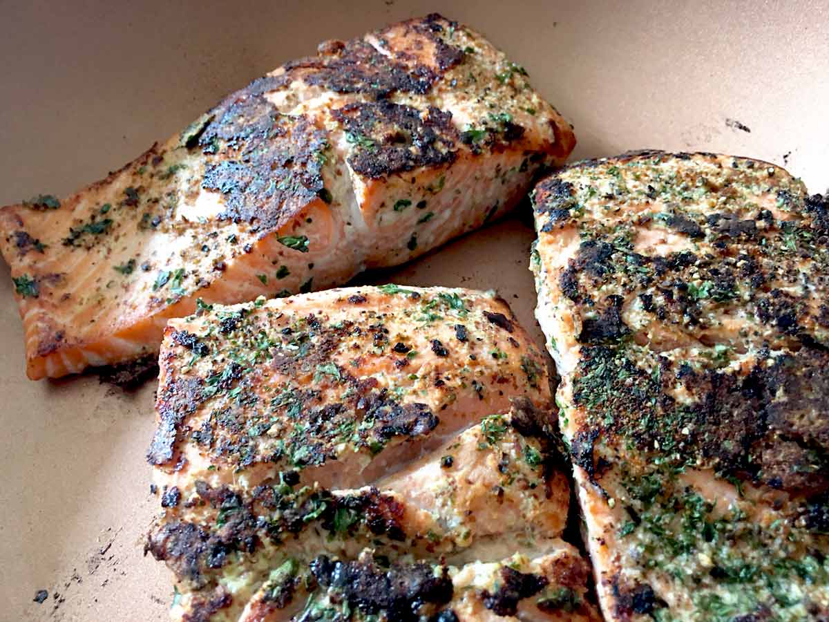 Mustard Crusted Salmon – Bari Healthy Life
