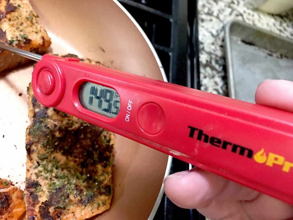 salmon cooking temperature